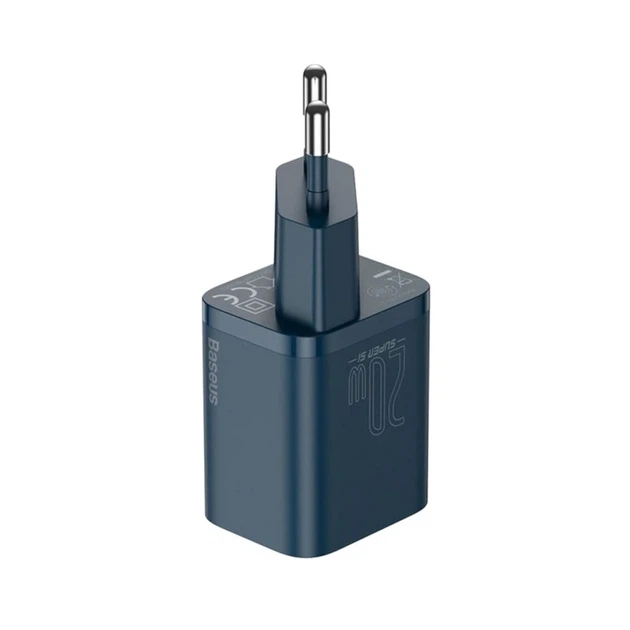 Мережевий зарядний пристрій Baseus Super Si Quick Charger Type-C 20W Синій/Швидке заряджання блок для iPhone Samsung - Фото 4 Мережевий зарядний пристрій Baseus Super Si Quick Charger Type-C 20W Синій/Швидке заряджання блок для iPhone Samsung - зображення 4