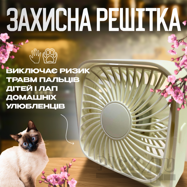 Компактный USB вентилятор TOPK K50-W Мраморный - Фото 3 Компактный USB вентилятор TOPK K50-W Мраморный - изображение 3