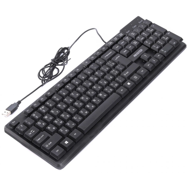Клавиатура Maxxter KBM-U01-UA USB Black (KBM-U01-UA) - изображение 2