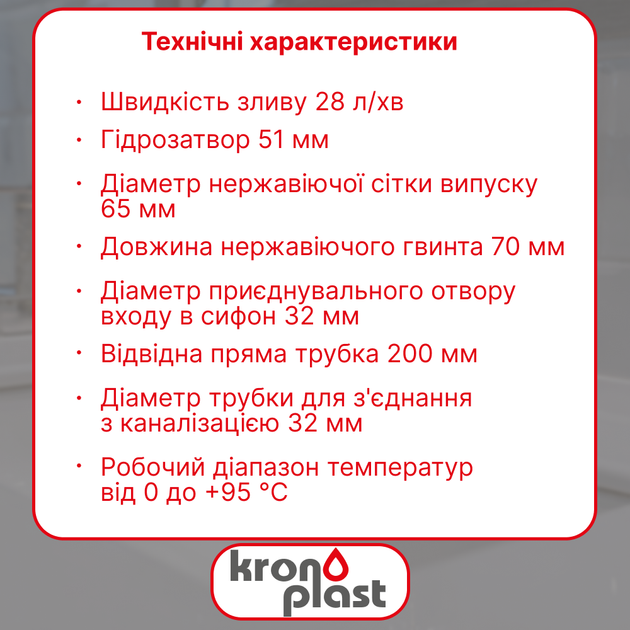 Прямоточный сифон для умывальника с резьбовым выпуском, ревизией и прямой редукционной трубой с розеткой SJ18010004 - изображение 2