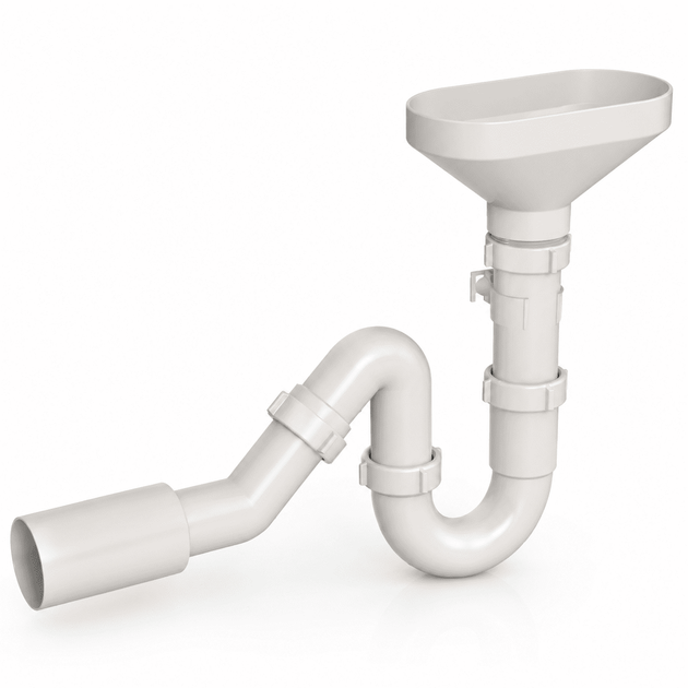 Сифон Kronoplast 1 1/2"*40 прямоточный с разрывом потока с редукционным патрубком 135° SU19800073 - изображение 3