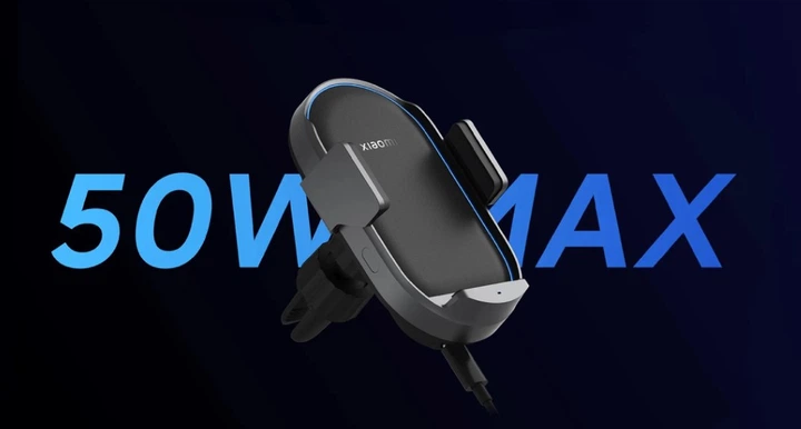 Держатель Xiaomi 50W Wireless Car Charger Black - Фото 5 Держатель Xiaomi 50W Wireless Car Charger Black - изображение 5