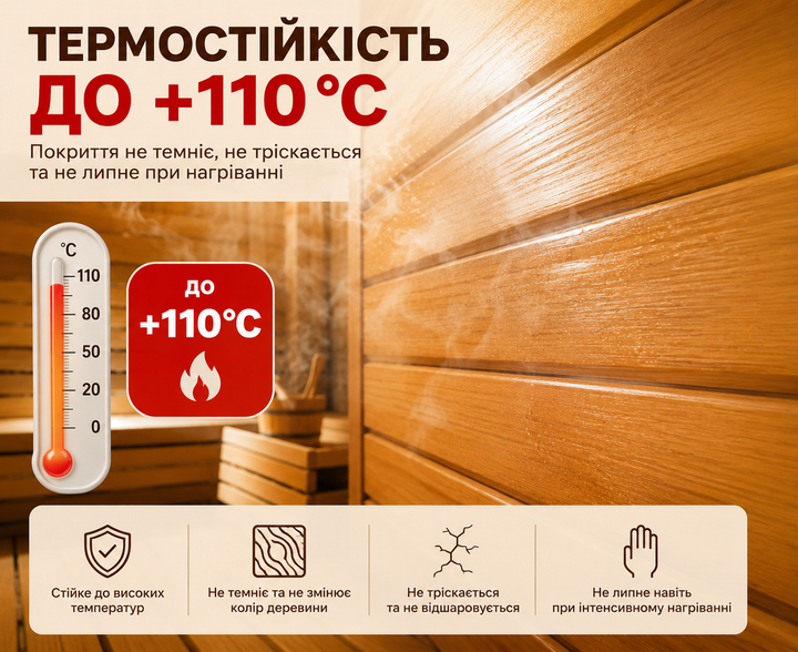 Лак для Сауны акриловый SkyLine Полуматовый 0.75 л - Фото 6 Лак для Сауны акриловый SkyLine Полуматовый 0.75 л - изображение 6