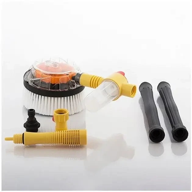 Насадка для шланга Water Blast Cleaner Roto Brush обертова щітка з резервуаром для мийного засобу, універсальним адаптером і довжиною 102 см для миття авто та вікон - изображение 10