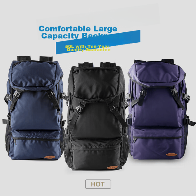 Туристичний рюкзак Landcase 8051 великий місткий для альпінізму та подорожей Purple - Фото 4 Туристичний рюкзак Landcase 8051 великий місткий для альпінізму та подорожей Purple - зображення 4
