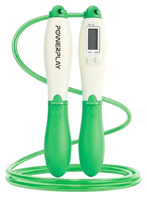 Скакалка з лічильником PowerPlay 4216 Jump Rope Зелена 2.8 см. (PP_PP_4216_Green) - Фото 1 Скакалка з лічильником PowerPlay 4216 Jump Rope Зелена 2.8 см. (PP_PP_4216_Green) - изображение 1