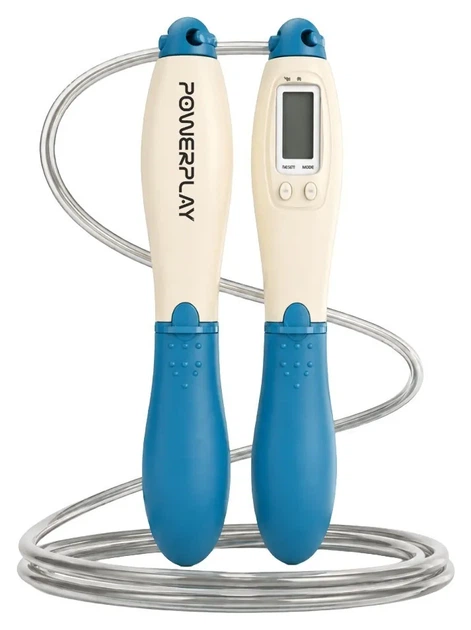 Скакалка з лічильником PowerPlay 4216 Jump Rope Синя 2.8 см. (PP_PP_4216_Blue) - Фото 1 Скакалка з лічильником PowerPlay 4216 Jump Rope Синя 2.8 см. (PP_PP_4216_Blue) - изображение 1