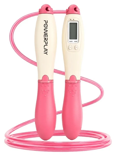 Скакалка з лічильником PowerPlay 4216 Jump Rope Розова 2.8 см. (PP_PP_4216_Pink) - Фото 1 Скакалка з лічильником PowerPlay 4216 Jump Rope Розова 2.8 см. (PP_PP_4216_Pink) - изображение 1
