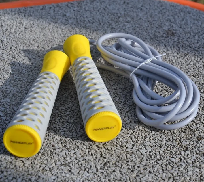 Скакалка PowerPlay 4206 Jump Rope PRO+ Сіро-жовта (2,75m.) (PP_PP_4206_Grey/Yellow) - Фото 8 Скакалка PowerPlay 4206 Jump Rope PRO+ Сіро-жовта (2,75m.) (PP_PP_4206_Grey/Yellow) - изображение 8