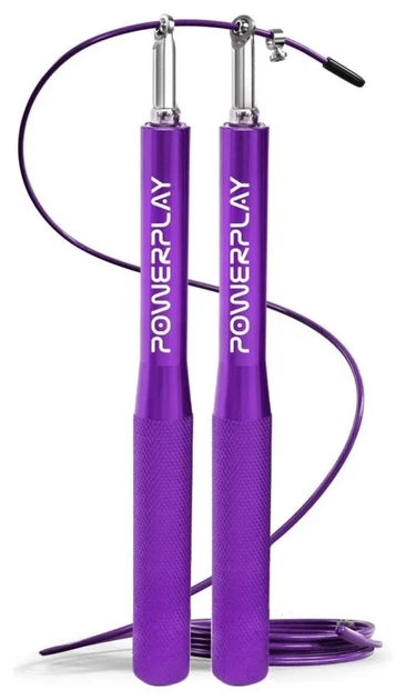 Скакалка швидкісна на підшипниках алюмінієва PowerPlay 4207 Elite Jump Rope Фіолетова (3m.) (PP_PP_4207_Purple) - Фото 1 Скакалка швидкісна на підшипниках алюмінієва PowerPlay 4207 Elite Jump Rope Фіолетова (3m.) (PP_PP_4207_Purple) - изображение 1