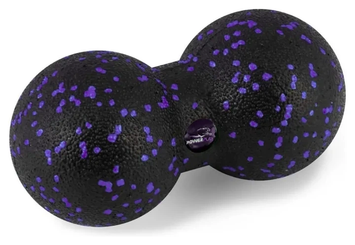 Массажний м'яч подвійний PowerPlay PP-4352 Epp foam peanut ball (d8*16cm.) Чорно/Фіолетовий (PP_PP_4352_Purple_8*16) - зображення 2