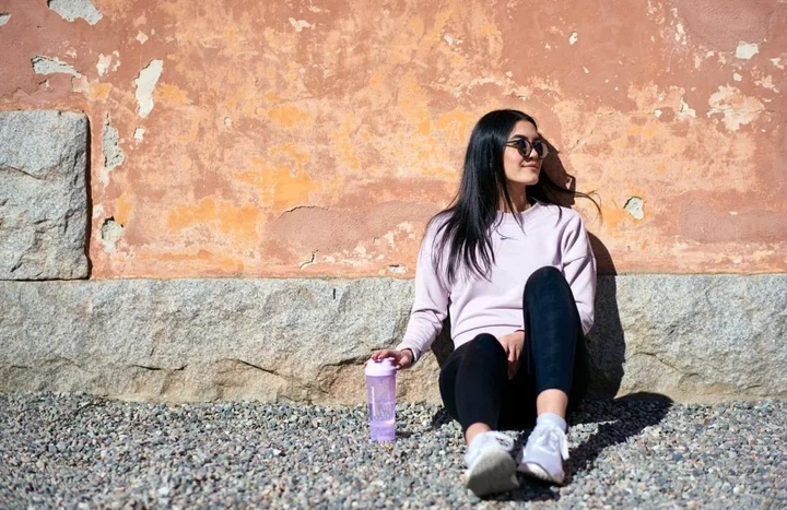 Шейкер спортивний SmartShake Slim Cotton Pink 500ml (Light Lavender) (PP_10252501) - изображение 5
