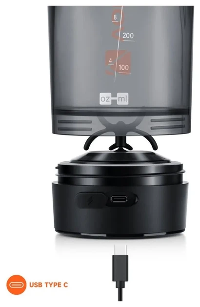 Шейкер спортивний електричний VOLTRX Gallium 700 мл. Tritan Orange (PP_Gallium_Orange) - изображение 7
