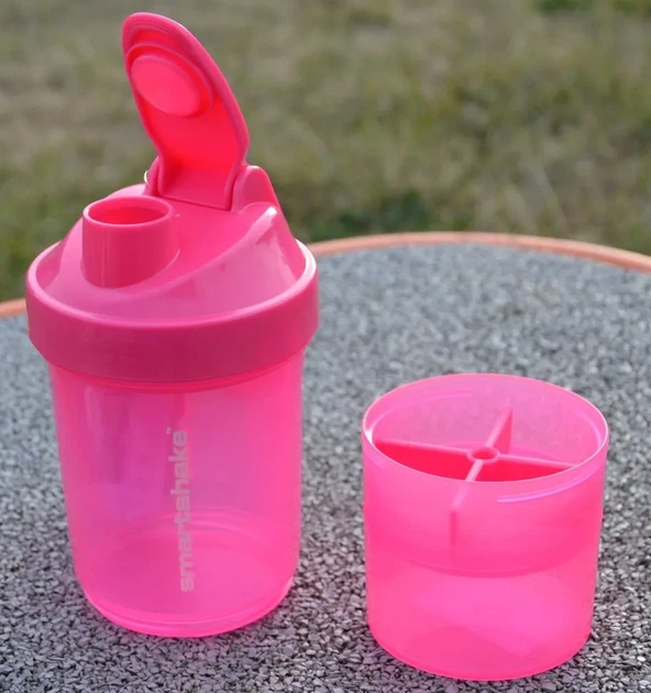 Шейкер спортивний SmartShake Original2GO 600ml Neon Pink (PP_10560502) - изображение 8