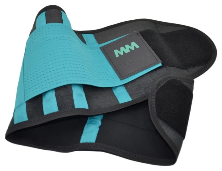 Пояс компрессійний MadMax MFA-277 Slimming belt Black/turquoise M (Black/turquoise M) - изображение 9