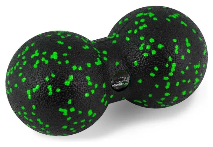 Массажний м'яч подвійний PowerPlay PP-4352 Epp foam peanut ball (d8*16cm.) Чорно/Зелений (PP_PP_4352_Green_8*16) - изображение 2