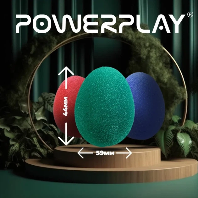 Набір силіконових еспандерів-яйце (тренажер для кисті) PowerPlay PP-4340 Power Grip Set (набір 3 шт.) (PP_PP_4340) - зображення 9