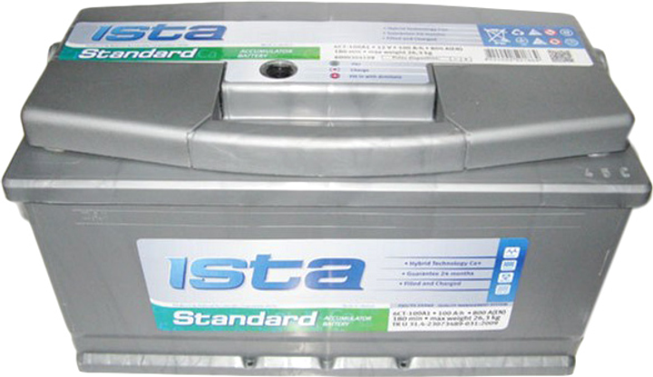 Автомобильный аккумулятор ISTA Standard 6СТ-100 A1 100 Ач (-/+) Euro ...