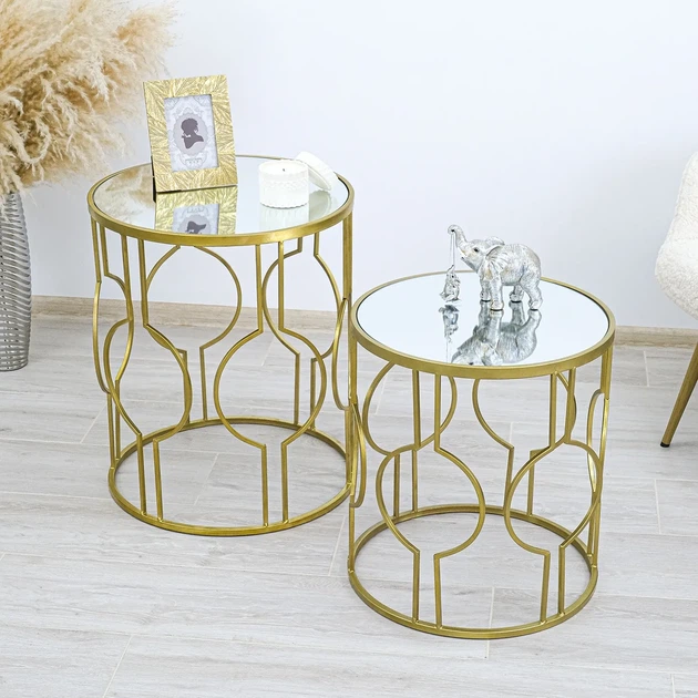 Комплект кофейных столиков Эдисон металл h50-60см d45-50см 1013056 Гранд Презент 1013056 - изображение 5