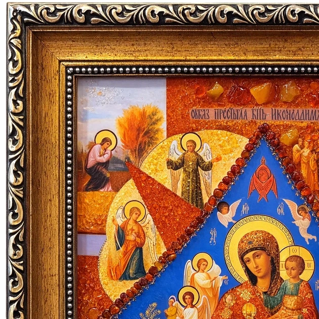 Ікона з бурштину Неопалима Купина і-77 Гранд Презент 15*20 - Фото 4 Ікона з бурштину Неопалима Купина і-77 Гранд Презент 15*20 - изображение 4