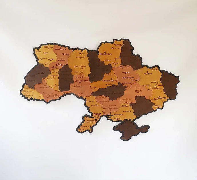 Настенная объемная 3D-карта Украины на английском языке с синей подсветкой (220 В) в коробке размером 143 × 100 см Гранд Презент - Фото 7 Настенная объемная 3D-карта Украины на английском языке с синей подсветкой (220 В) в коробке размером 143 × 100 см Гранд Презент - изображение 7