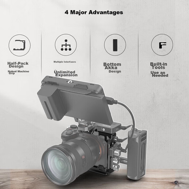 SmallRig 3639, подходит для клетки-органайзера для камер Sony A7m5, комплекта расширительной рамки для беззеркальных камер A7m4/A74/A7S3/A7R5/A1, аксессуары для фотосъемки. - изображение 9