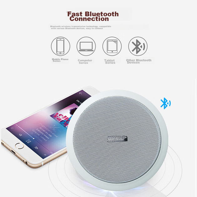 Комплект потолочных колонок SAST 20 Вт Bluetooth со встроенным усилителем для фоновой музыки - Фото 4 Комплект потолочных колонок SAST 20 Вт Bluetooth со встроенным усилителем для фоновой музыки - изображение 4