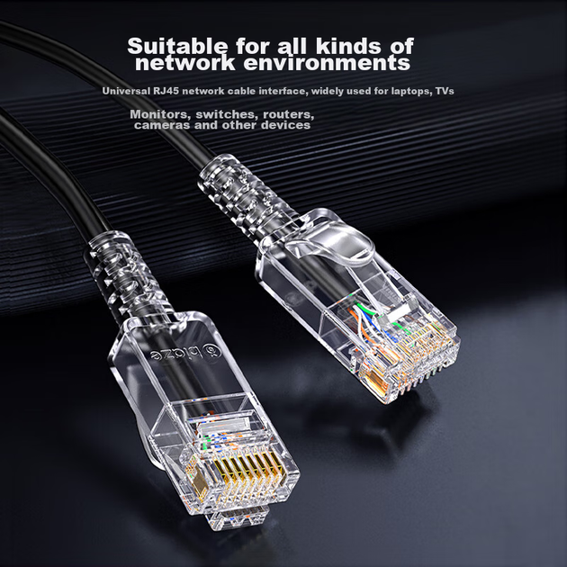 Патч-корд Biaze Cat 6a 10 Гбит/с 20 м Черный (WX21) - изображение 5