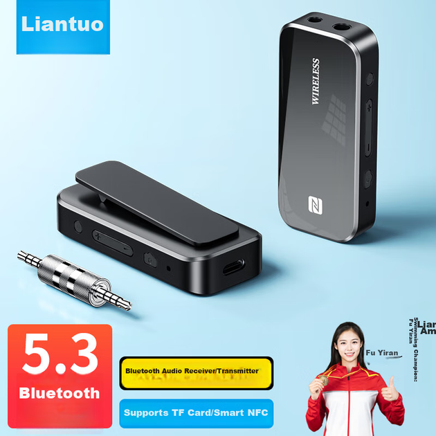 Адаптер LinkStone Bluetooth 5.3 аудіо приймач-передавач AUX для авто - зображення 7