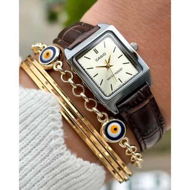 Женские часы Casio LTP-V007L-9E золотистые 30 м - изображение 3