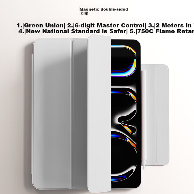 Чохол для планшета Apple iPad Air 13" 2026/2025/2024/Pro 12.9" 2022/2021/2020 ZHITING Grey - Фото 5 Чохол для планшета Apple iPad Air 13" 2026/2025/2024/Pro 12.9" 2022/2021/2020 ZHITING Grey - зображення 5