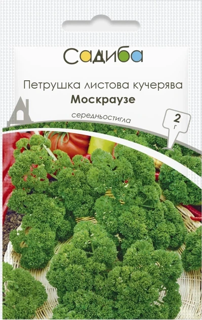 Петрушка листова кучерява Москраузе 2 г Садиба - Фото 1 Петрушка листова кучерява Москраузе 2 г Садиба - зображення 1