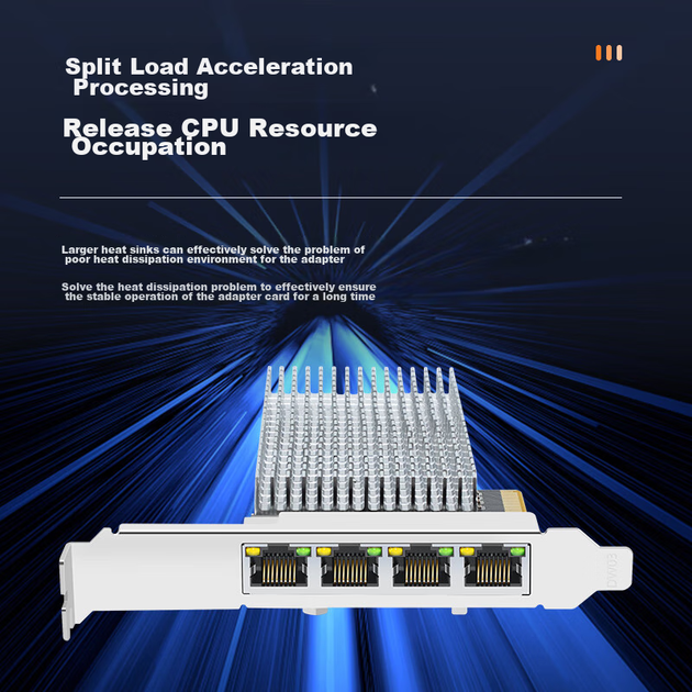 Мережева карта EB-LINK Intel I226 PCI-E x4 на 4 порти 2.5G - зображення 7