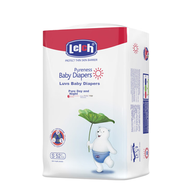 Подгузники Lelch Day And Night Pure размер S, 50 шт, 4-8 кг, ультратонкие для дня и ночи - изображение 9