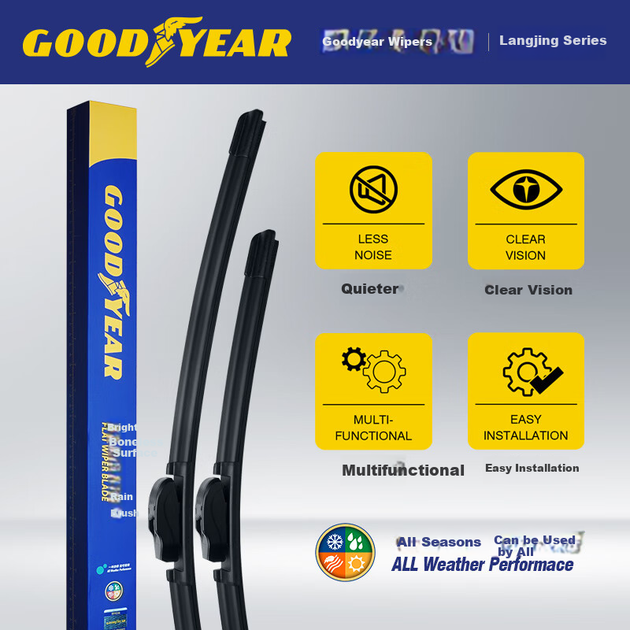 Щітки склоочисника Goodyear для NIO ES6 2023-2026, передні, з гумовою стрічкою - зображення 5