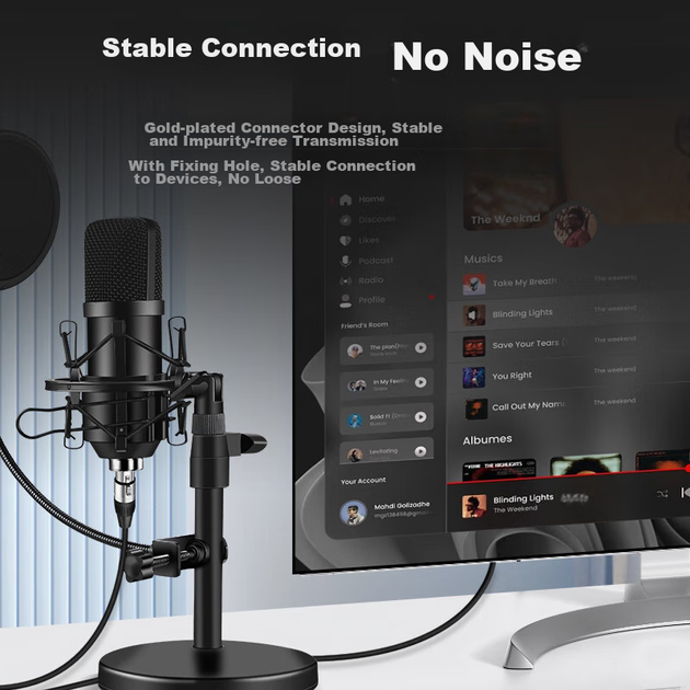 Мікрофонний кабель Beishanque SQ-Y02 XLR штекер - XLR гніздо 1 м - зображення 5