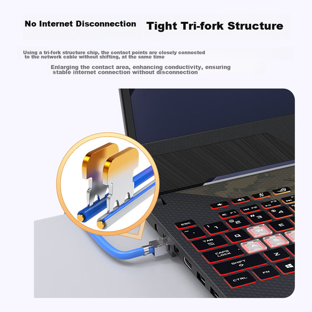 Конектори Shengwei CRJ6050P RJ45 Cat6A екрановані двосекційні, 50 шт - зображення 8