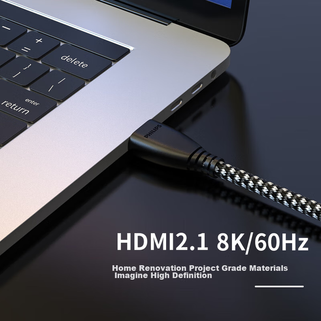 Кабель Philips HDMI - HDMI 2.1 8K 60 Гц 2 м Black (SWL6123K/93) - изображение 7