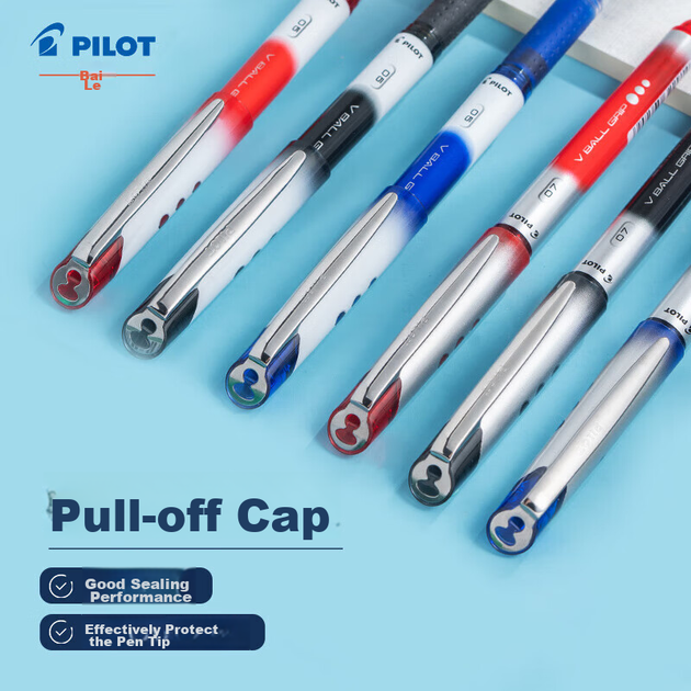 Ручка PILOT Weibao Panda, шариковая-роллер, гелевая, модель BLN-VBG5/BLS-VBG5, 0.5 мм, 2 ручки + 5 сменных стержней, черная - изображение 8