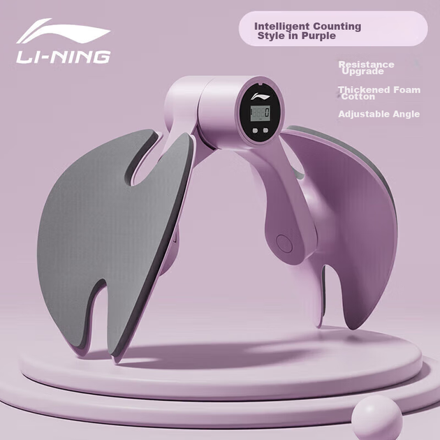 Тренажер для жиму ногами Li-Ning [оновлений з лічильником], тренажер Кегеля для м'язів стегон та тазового дна для жінок - зображення 4