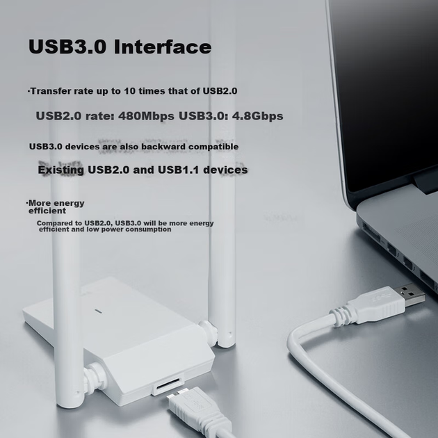 Адаптер Wi-Fi 6 TP-LINK XDN9000H AX3000 дводіапазонний USB для ПК і ноутбуків - Фото 5 Адаптер Wi-Fi 6 TP-LINK XDN9000H AX3000 дводіапазонний USB для ПК і ноутбуків - зображення 5