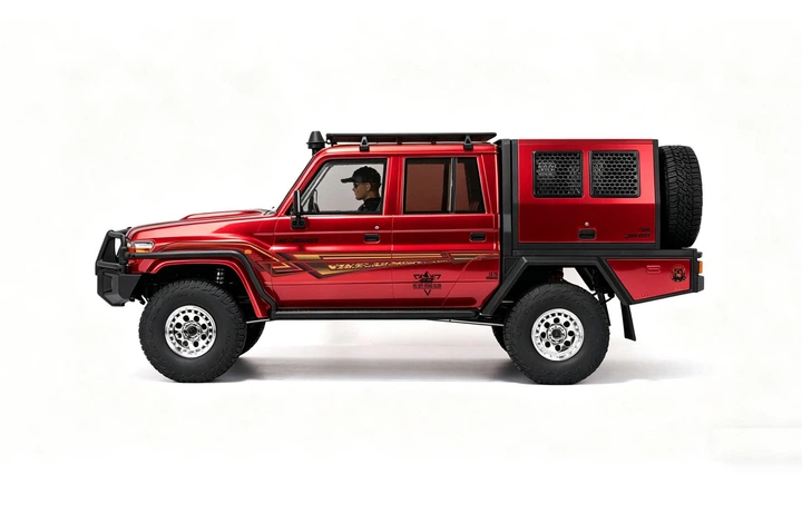 Машинка на радіокеруванні RGT EX86160 1:10 Toyota Land Cruiser 79 + акумулятор 2S 5000+ mAh червоний - Фото 3 Машинка на радіокеруванні RGT EX86160 1:10 Toyota Land Cruiser 79 + акумулятор 2S 5000+ mAh червоний - изображение 3