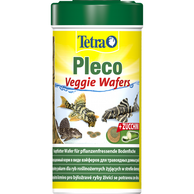 Корм Tetra Pleco Veggie Wafers для травоядных донных рыбок пластинки 110 г/ 250 мл - Фото 1 Корм Tetra Pleco Veggie Wafers для травоядных донных рыбок пластинки 110 г/ 250 мл - изображение 1