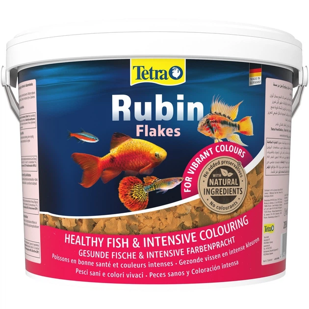 Корм Tetra Rubin Flakes для аквариумных рыбок для окраски хлопья 2.05 кг/ 10 л - Фото 4 Корм Tetra Rubin Flakes для аквариумных рыбок для окраски хлопья 2.05 кг/ 10 л - изображение 4