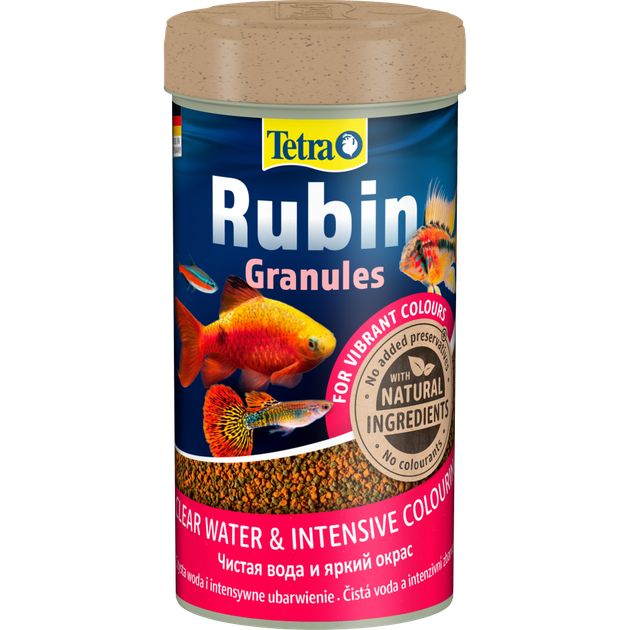 Корм Tetra Rubin Granules для аквариумных рыбок для яркости окраса гранулы 100 г/ 250 мл - Фото 1 Корм Tetra Rubin Granules для аквариумных рыбок для яркости окраса гранулы 100 г/ 250 мл - изображение 1