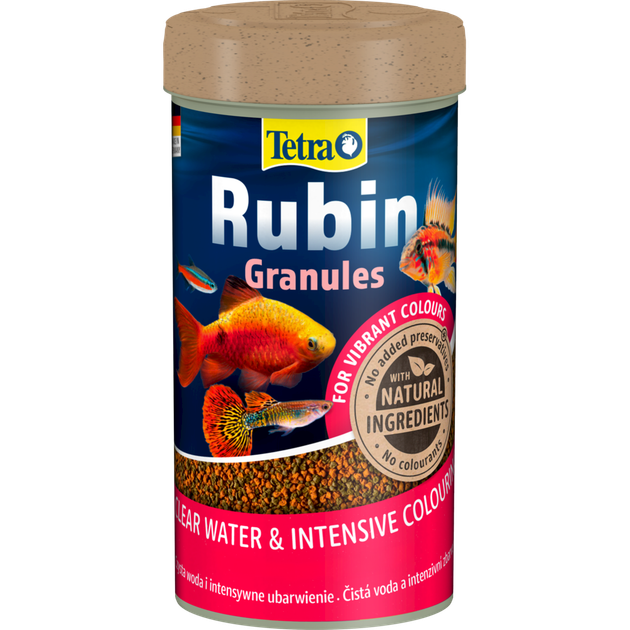 Корм Tetra Rubin Granules для аквариумных рыбок для яркости окраса гранулы 100 г/ 250 мл - Фото 5 Корм Tetra Rubin Granules для аквариумных рыбок для яркости окраса гранулы 100 г/ 250 мл - изображение 5