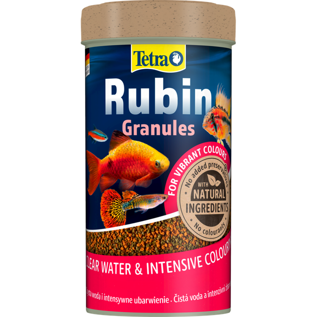 Корм Tetra Rubin Granules для аквариумных рыбок для яркости окраса гранулы 100 г/ 250 мл - Фото 8 Корм Tetra Rubin Granules для аквариумных рыбок для яркости окраса гранулы 100 г/ 250 мл - изображение 8