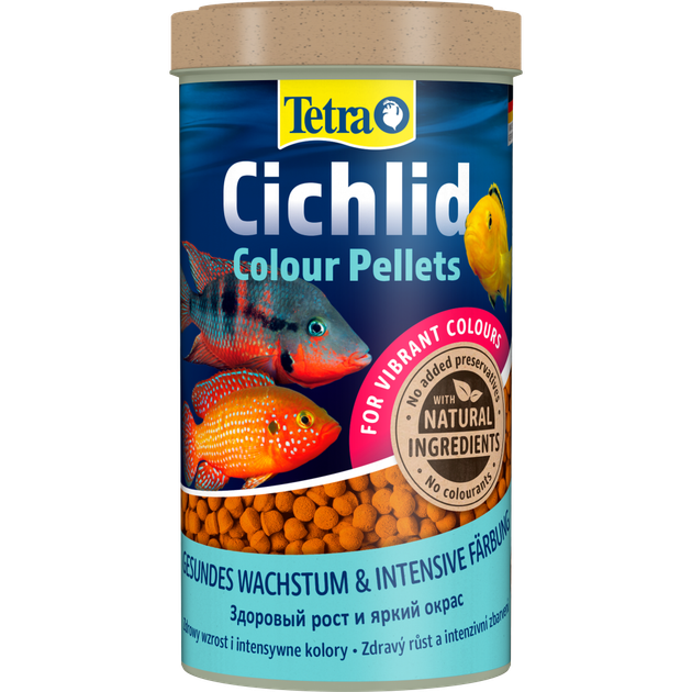 Корм Tetra Cichlid Colour для всіх цихлід для яскравості забарвлення гранули 500 мл - зображення 2