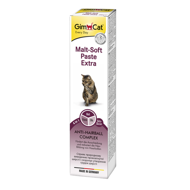 Паста GimCat Every Day Malt-Soft Paste Extra для котов для выведения шерсти из желудка 200 г - изображение 8