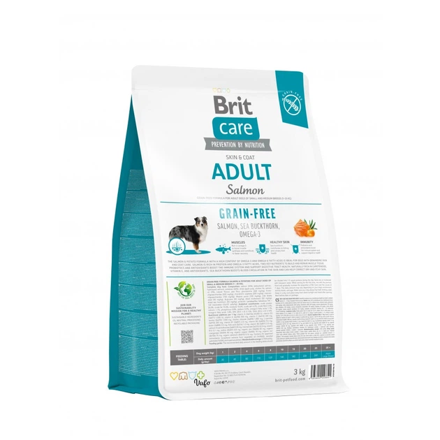 Корм сухий Brit Care Dog Grain-free Adult для дорослих собак малих і середніх порід беззерновий з лососем 3 кг - зображення 3